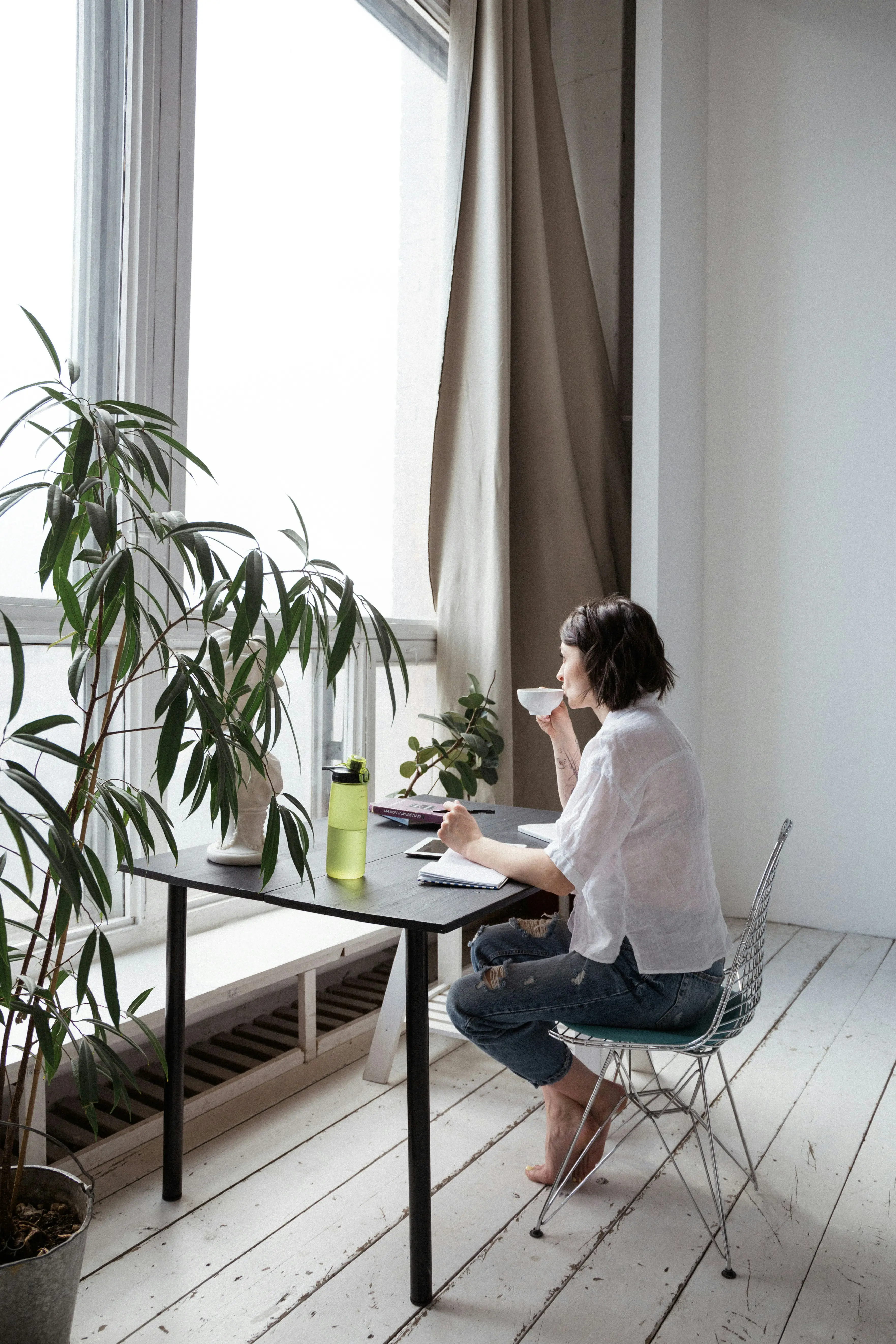 Kvinna med laptop